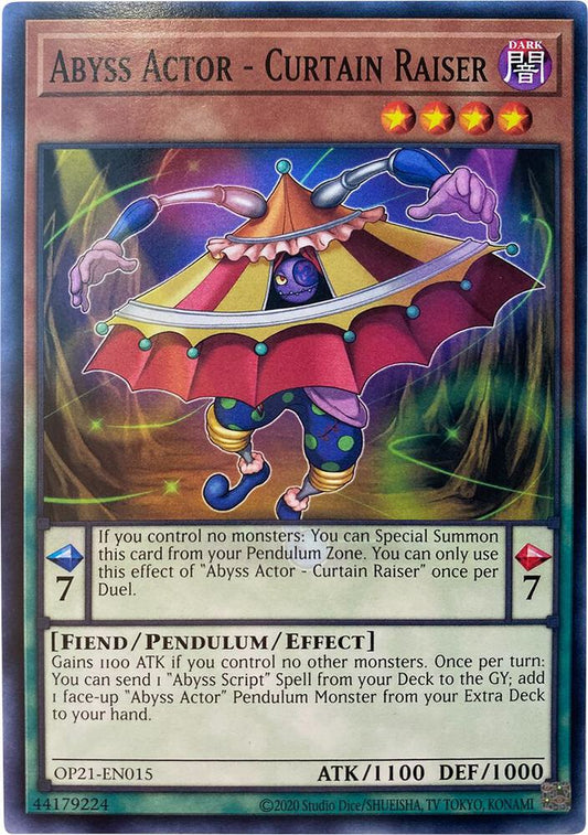 Abyss Actor - Curtain Raiser (OP21-EN015) [OTS Tournament Pack 21]