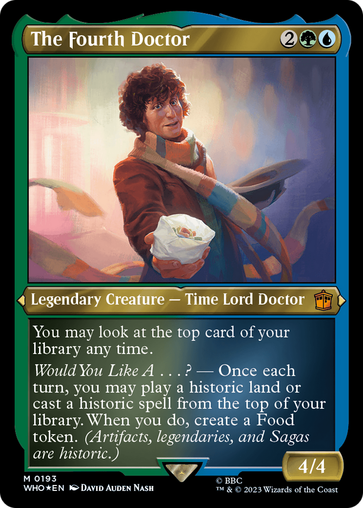 The Fourth Doctor (Display Commander) - Thick Stock (WHO-193) - Doctor Who Etched Foil