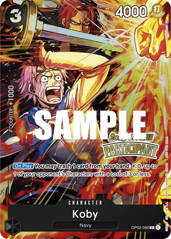 Koby (Offline Regional 2023) [Participant] (OP02-098) [One Piece Promotion Cards]