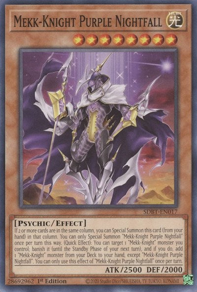 Mekk-Knight Purple Nightfall (SDBT-EN017) [Structure Deck: Beware of Traptrix]