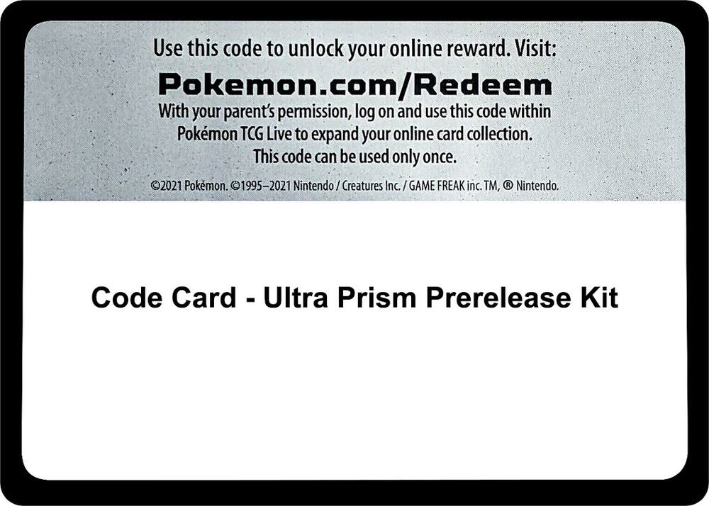 Code Card - Ultra Prism Prerelease Kit [Miscellaneous Cards & Products]