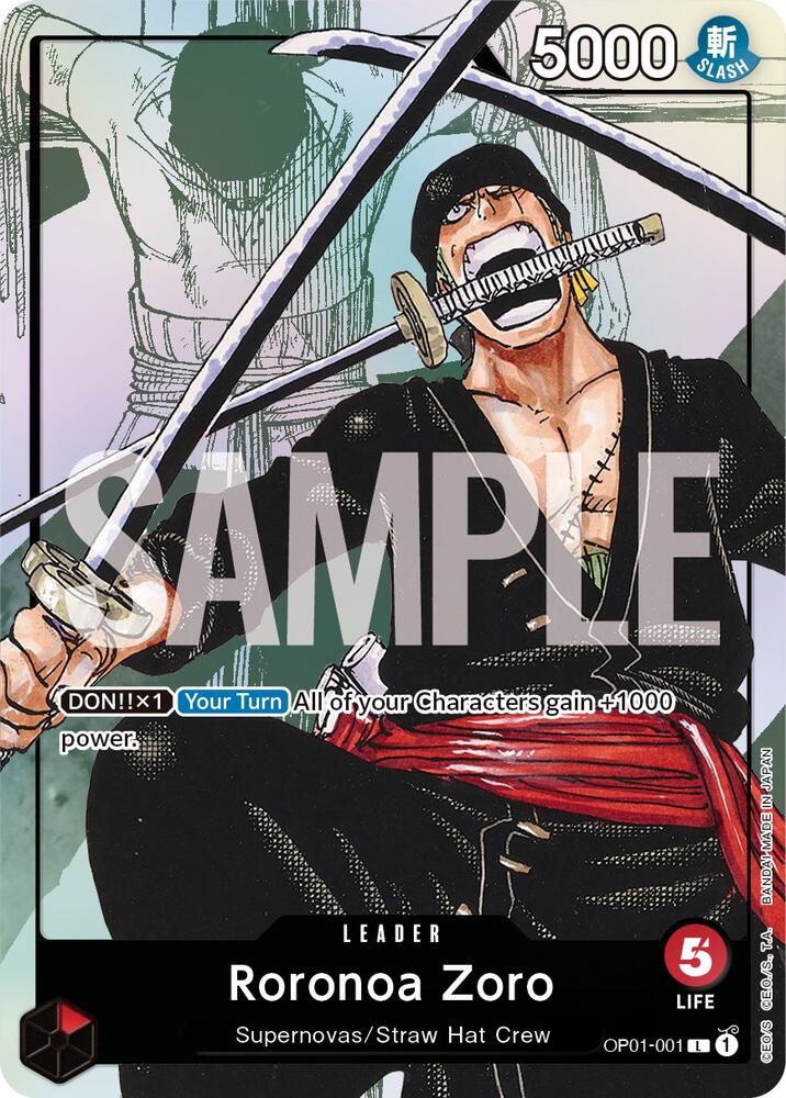 Roronoa Zoro - OP01-001 (Alternate Art) (OP01-001) [One Piece Promotion Cards]