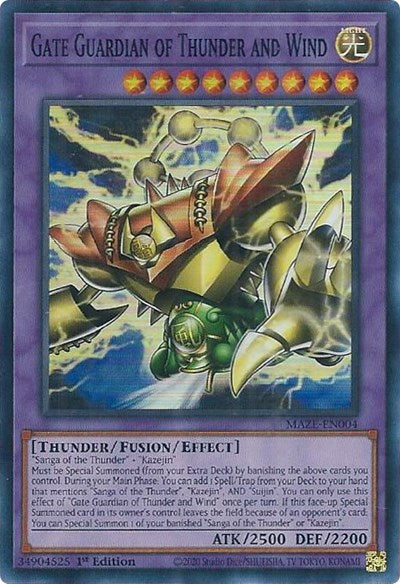 Gate Guardian of Thunder and Wind (MAZE-EN004) [Maze of Memories]