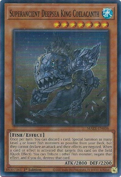 Superancient Deepsea King Coelacanth (MAZE-EN036) [Maze of Memories]