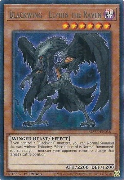 Blackwing - Elphin the Raven (MAZE-EN038) [Maze of Memories]