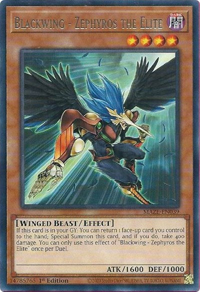 Blackwing - Zephyros the Elite (MAZE-EN039) [Maze of Memories]