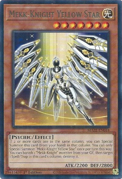 Mekk-Knight Yellow Star (MAZE-EN044) [Maze of Memories]