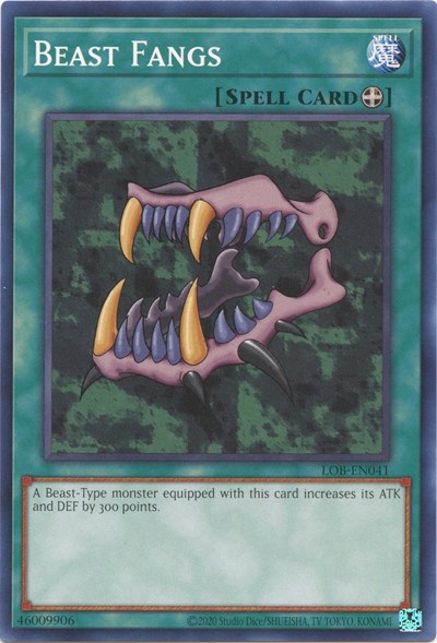 Beast Fangs (LOB-EN041) [Legend of Blue Eyes White Dragon (25th Anniversary Edition)]