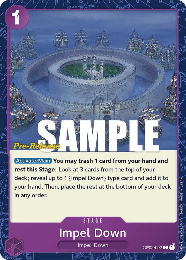 Impel Down (OP02-092) [Paramount War Pre-Release Cards]