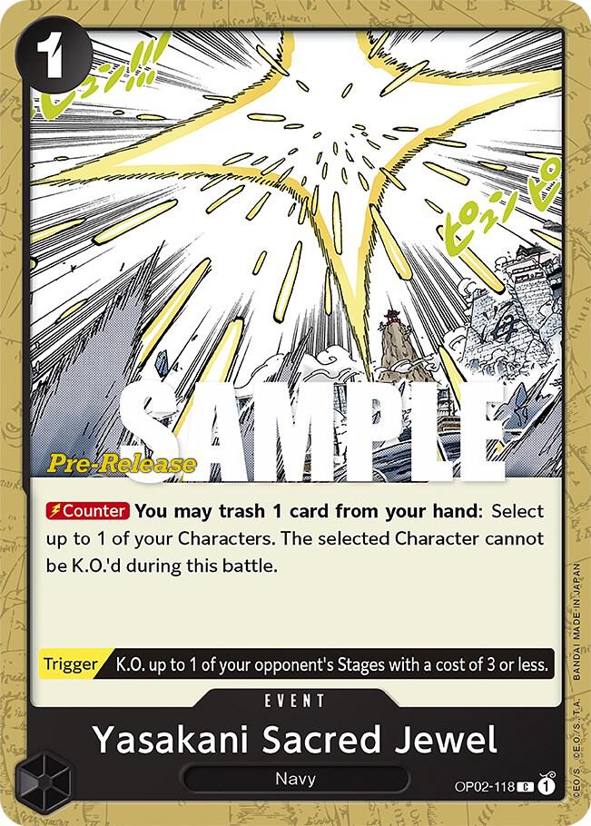 Yasakani Sacred Jewel (OP02-118) [Paramount War Pre-Release Cards]