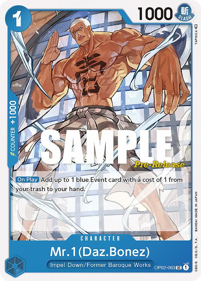 Mr.1 (Daz.Bonez) (OP02-063) [Paramount War Pre-Release Cards]