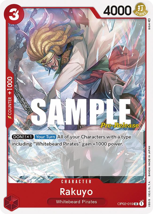 Rakuyo (OP02-019) [Paramount War Pre-Release Cards]