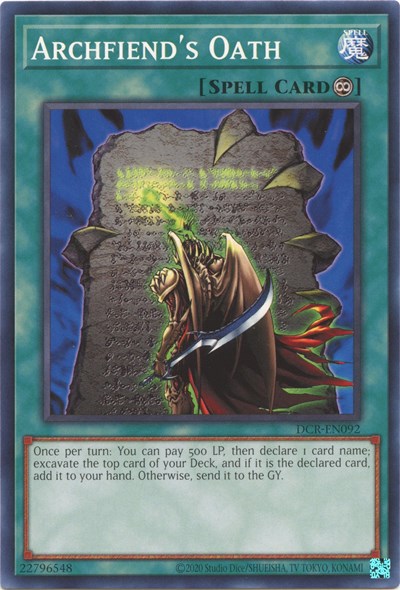 Archfiend's Oath (DCR-EN092) [Dark Crisis (25th Anniversary Edition)]