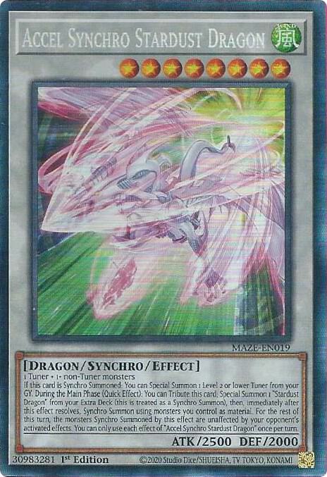 Accel Synchro Stardust Dragon (CR) (MAZE-EN019) [Maze of Memories]