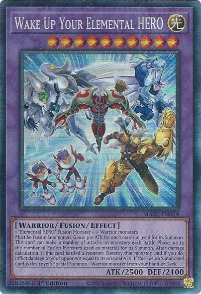 Wake Up Your Elemental HERO (CR) (MAZE-EN014) [Maze of Memories]