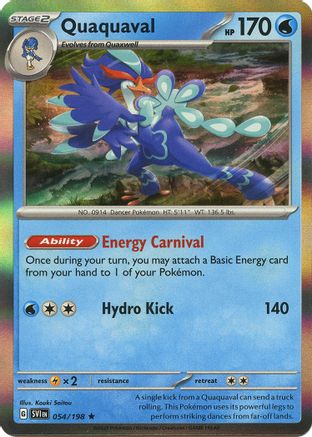 Quaquaval 054/198  - Reverse Holofoil SV01 Scarlet & Violet Base Set - Rare