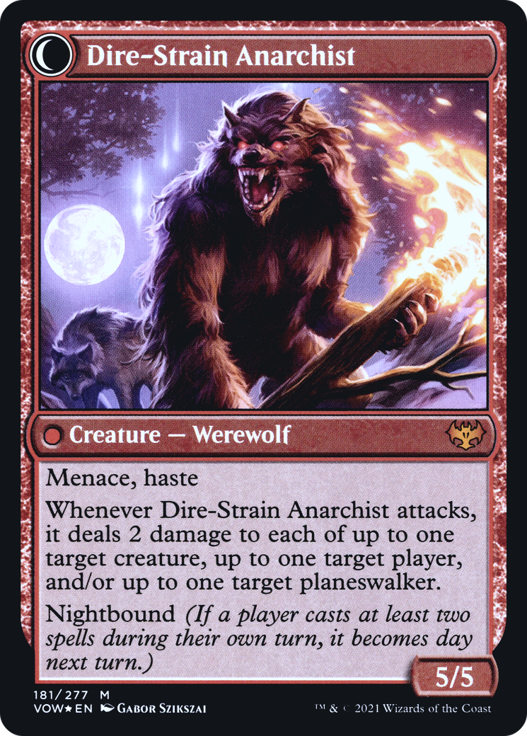 Volatile Arsonist (PRE-181S) - Innistrad: Crimson Vow Promos: (Double Faced Transform) Foil