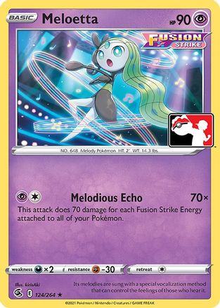 Meloetta 124  Prize Pack Series Cards - Rare