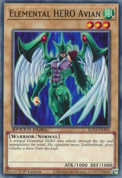 Elemental HERO Avian (SGX3-ENA02) [Speed Duel GX: Duelists of Shadows]