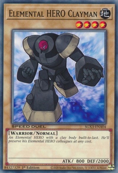 Elemental HERO Clayman (SGX3-ENA04) [Speed Duel GX: Duelists of Shadows]