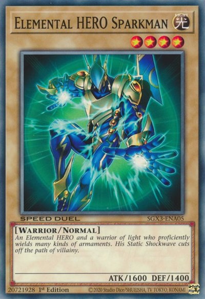 Elemental HERO Sparkman (SGX3-ENA05) [Speed Duel GX: Duelists of Shadows]