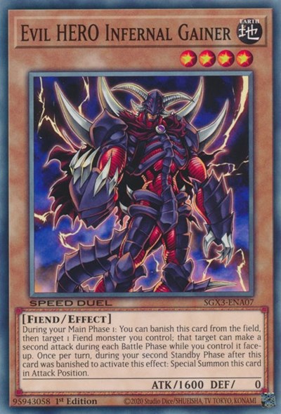 Evil HERO Infernal Gainer (SGX3-ENA07) [Speed Duel GX: Duelists of Shadows]