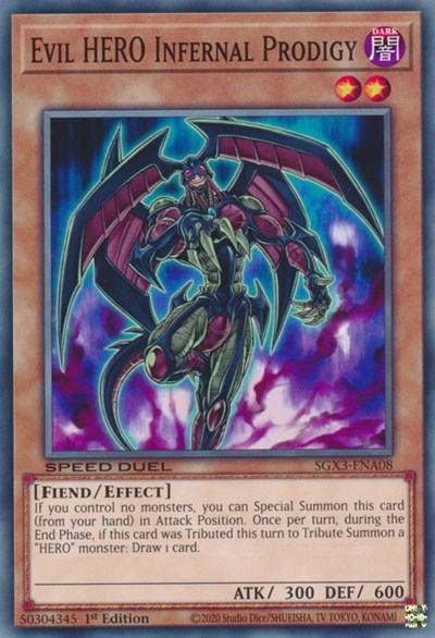 Evil HERO Infernal Prodigy (SGX3-ENA08) [Speed Duel GX: Duelists of Shadows]