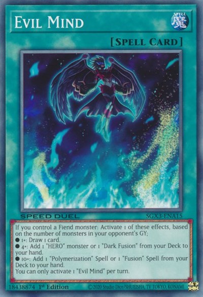 Evil Mind (SGX3-ENA15) [Speed Duel GX: Duelists of Shadows]