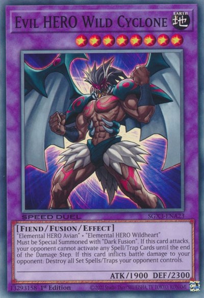 Evil HERO Wild Cyclone (SGX3-ENA23) [Speed Duel GX: Duelists of Shadows]