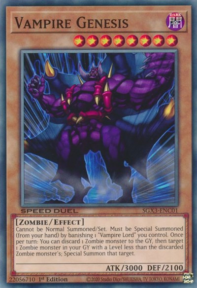Vampire Genesis (SGX3-ENC01) [Speed Duel GX: Duelists of Shadows]