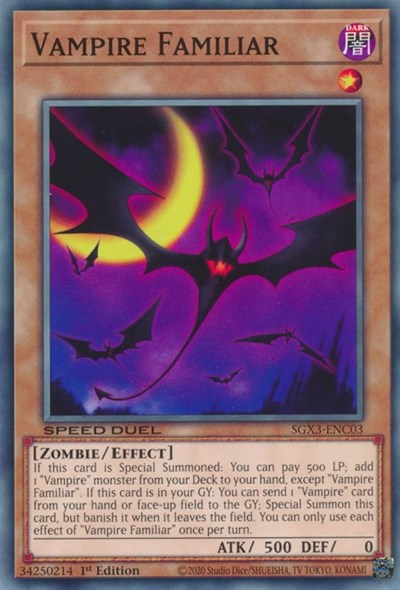 Vampire Familiar (SGX3-ENC03) [Speed Duel GX: Duelists of Shadows]