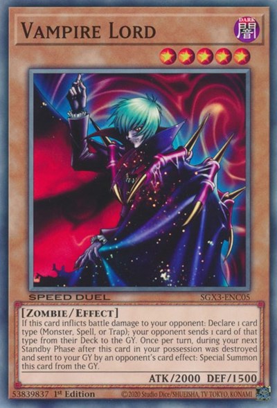 Vampire Lord (SGX3-ENC05) [Speed Duel GX: Duelists of Shadows]