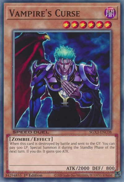 Vampire's Curse (SGX3-ENC08) [Speed Duel GX: Duelists of Shadows]