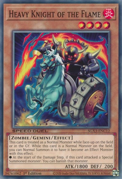 Heavy Knight of the Flame (SGX3-ENC12) [Speed Duel GX: Duelists of Shadows]