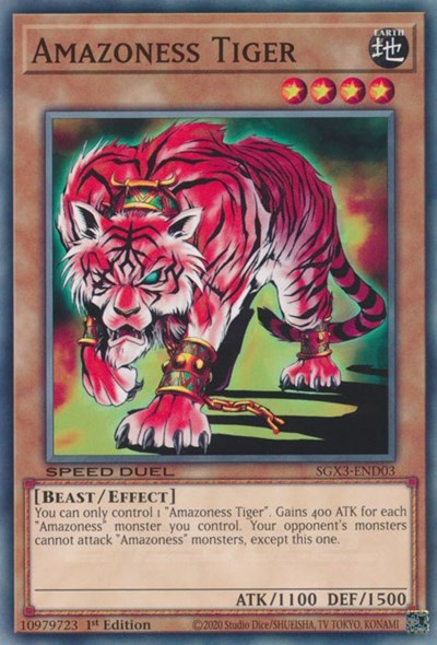 Amazoness Tiger (SGX3-END03) [Speed Duel GX: Duelists of Shadows]