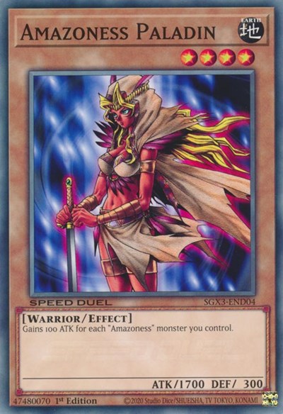 Amazoness Paladin (SGX3-END04) [Speed Duel GX: Duelists of Shadows]