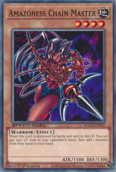 Amazoness Chain Master (SGX3-END05) [Speed Duel GX: Duelists of Shadows]
