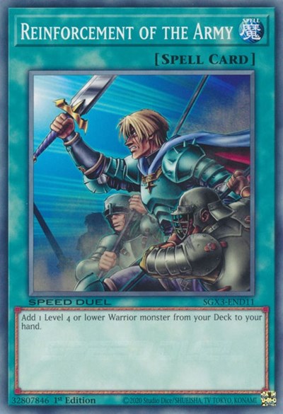 Reinforcement of the Army (SGX3-END11) [Speed Duel GX: Duelists of Shadows]