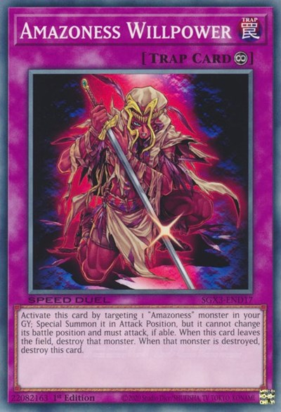 Amazoness Willpower (SGX3-END17) [Speed Duel GX: Duelists of Shadows]