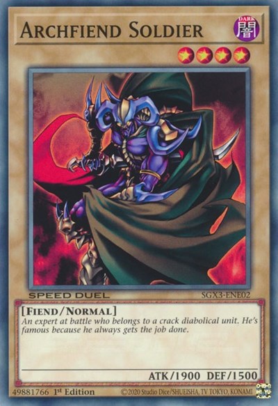 Archfiend Soldier (SGX3-ENE02) [Speed Duel GX: Duelists of Shadows]