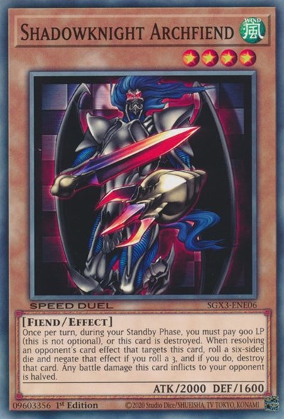 Shadowknight Archfiend (SGX3-ENE06) [Speed Duel GX: Duelists of Shadows]