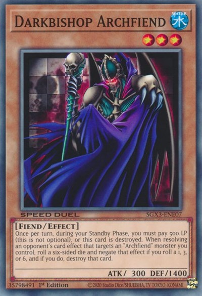 Darkbishop Archfiend (SGX3-ENE07) [Speed Duel GX: Duelists of Shadows]