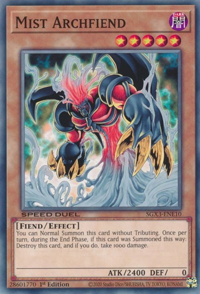 Mist Archfiend (SGX3-ENE10) [Speed Duel GX: Duelists of Shadows]