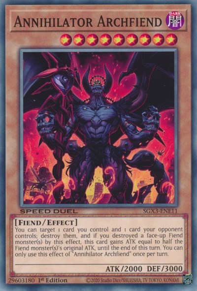 Annihilator Archfiend (SGX3-ENE11) [Speed Duel GX: Duelists of Shadows]