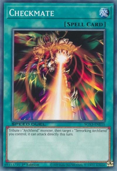 Checkmate (SGX3-ENE15) [Speed Duel GX: Duelists of Shadows]