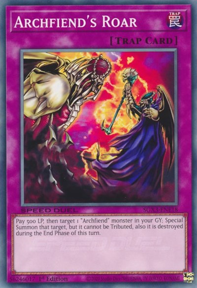 Archfiend's Roar (SGX3-ENE18) [Speed Duel GX: Duelists of Shadows]