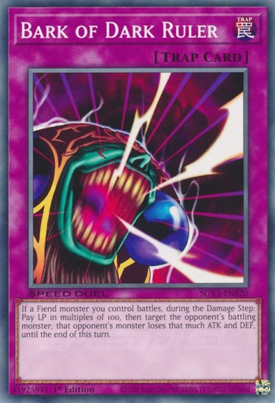 Bark of Dark Ruler (SGX3-ENE20) [Speed Duel GX: Duelists of Shadows]