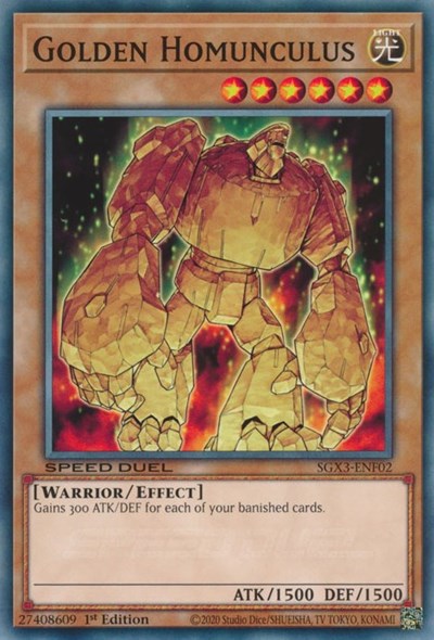 Golden Homunculus (SGX3-ENF02) [Speed Duel GX: Duelists of Shadows]