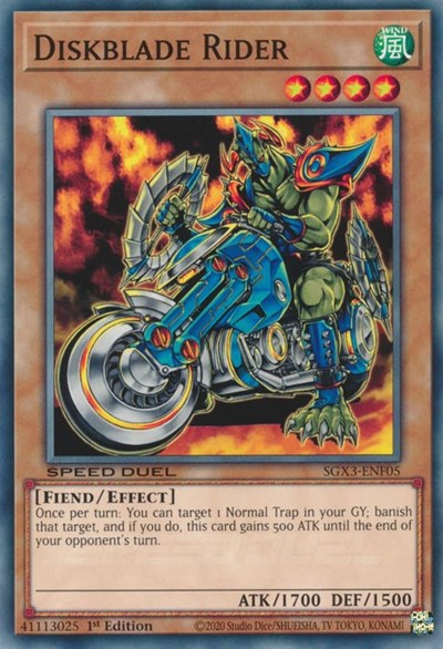 Diskblade Rider (SGX3-ENF05) [Speed Duel GX: Duelists of Shadows]