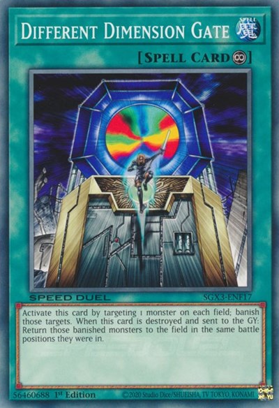 Different Dimension Gate (F) (SGX3-ENF17) [Speed Duel GX: Duelists of Shadows]